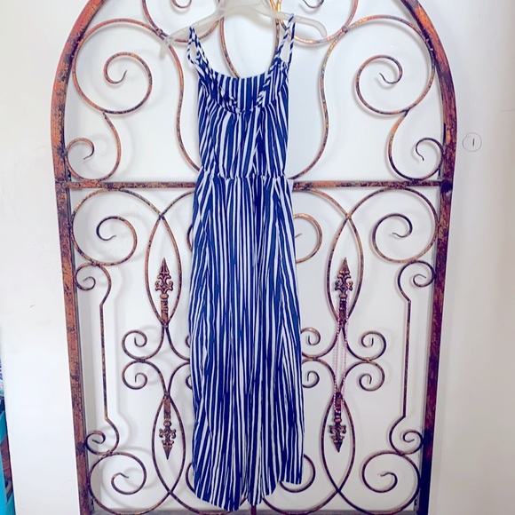 Blue and white stripped maxi dress - Picture 2 of 3